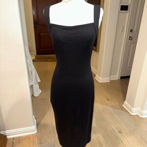 St. John Black Midi Dress